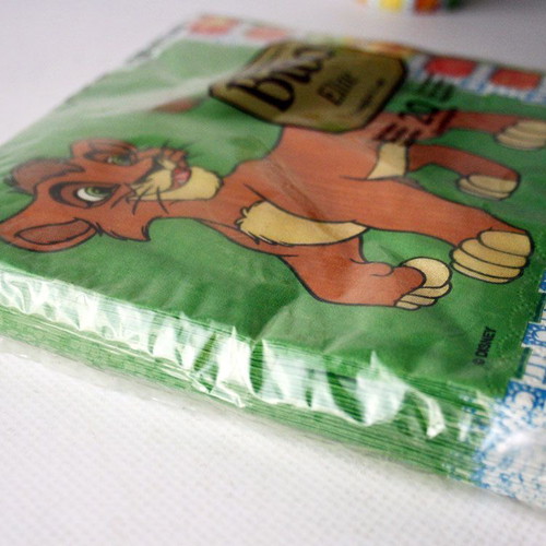 Vintage 90's Lion King Simba's Pride party set 20 napkins 10 cups Bibo new