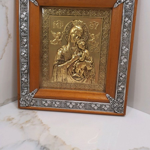 Icon of Virgin Mary with Jesus Christ like new