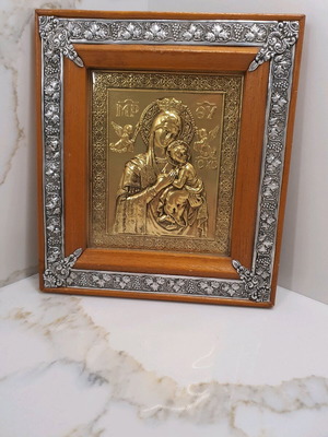 Icon of Virgin Mary with Jesus Christ like new