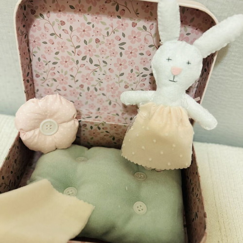 Handmade Bunny Toy Set with Little Dutch Box