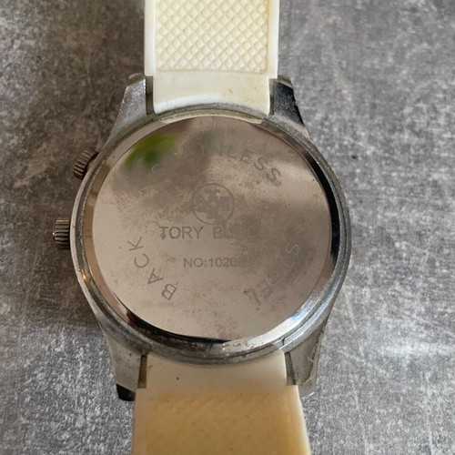 Tory Burch wristwatch used, stainless steel, white