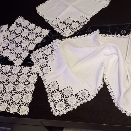 Handmade set of 6 table linens like new