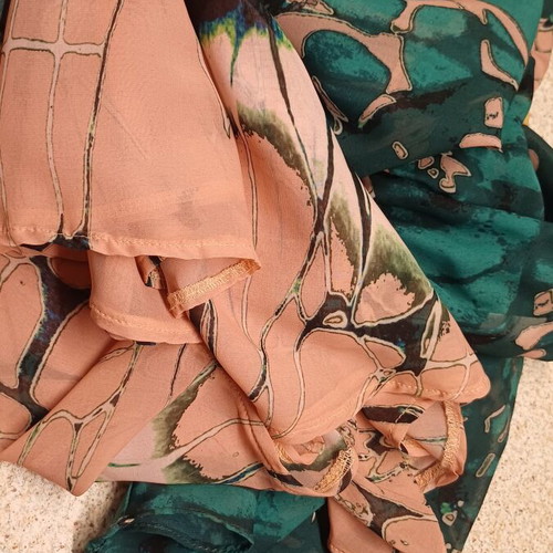 Billy Sabbado maxi dress like new, size M, green and pink