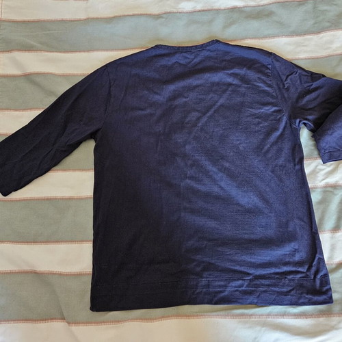 Åshild women's blouse M-L, dark navy blue with rhinestones, 100% cotton