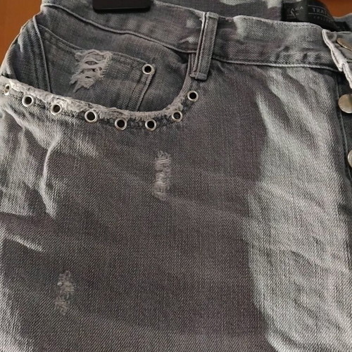 Zara Mini Grey Denim Skirt Like New