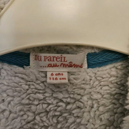 Dpam winter sweatshirt with fur lining used, blue, age 6