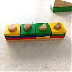  Ξύλινα παιχνίδια+τουβλάκια+ λούτρινο κουκλάκι+ παιχνίδι με αξιοθέατα για παιδιά