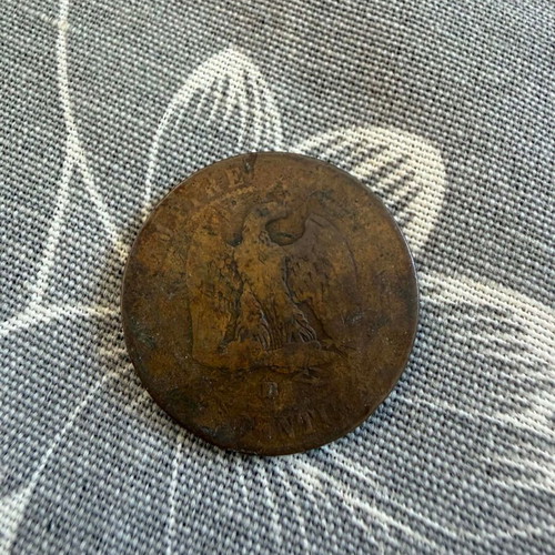 Napoleon III 1856 French copper coin, 19th century