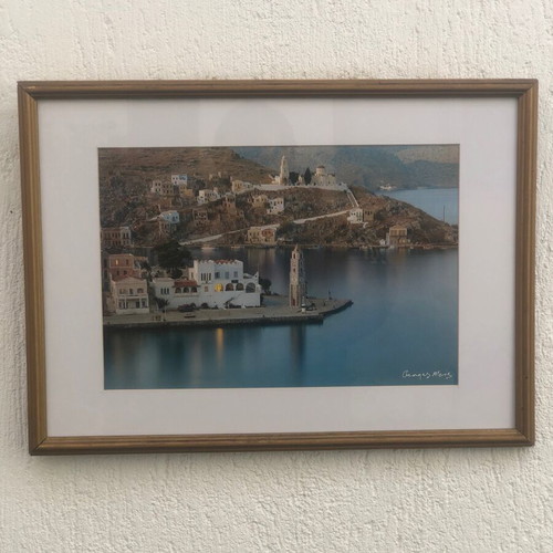Art print by Giorgos Meis, Symi 80s photograph refurbished