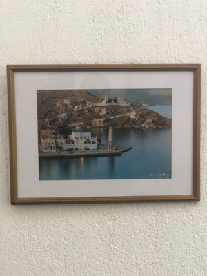Έργο τέχνης του Γιώργου Μέη, φωτογραφία σε πίνακα Συμη 80s ανακαινισμένο