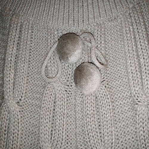 Sleeveless knitted dress like new, silver, Rodi