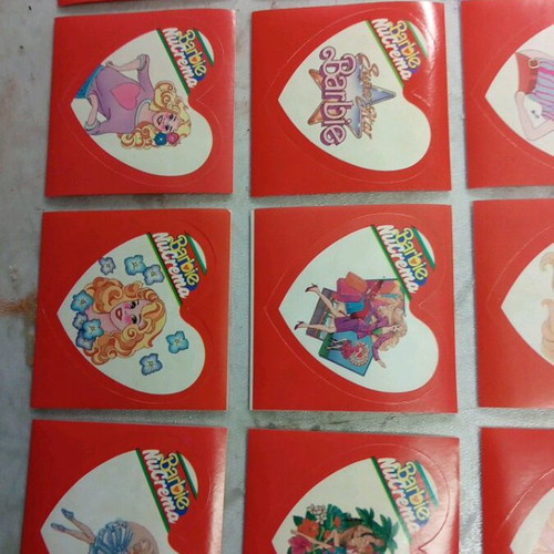 Barbie Nucrema collectible stickers 1990s set of 18 new