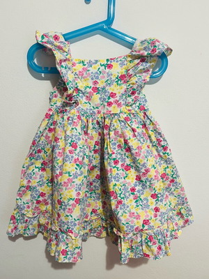 Summer dress like new for ages 3-4, white multicolor
