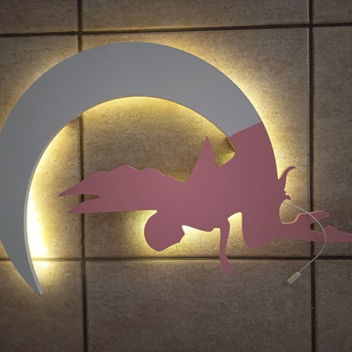 Wall decorations with light set, MDF, like new