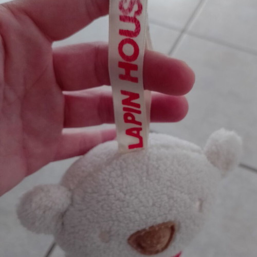 Lapin House hanging plush bear with sound, 17cm