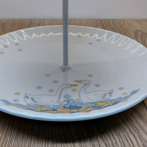 Wunsiedel Bavaria two-tier serving tray for sweets used
