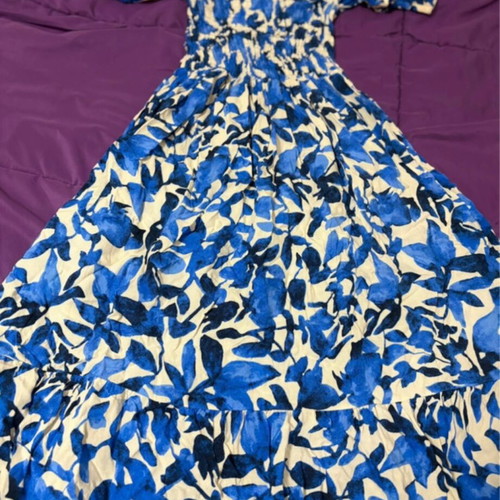 Floral dress Trendyol size M like new, blue