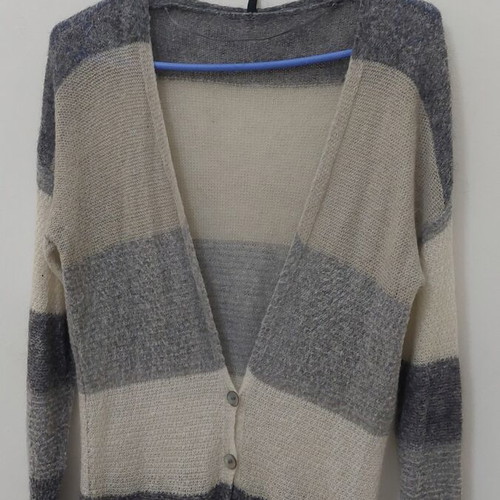 Benetton women's cardigan size M, like new, gray multicolor