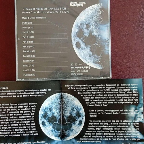 Fates Warning A Pleasant Shade Of Gray Live I-XII CD like new, metal