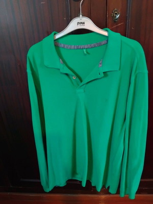 Benetton Μπλούζα Polo Άριστη Κατάσταση, Πράσινη, XL