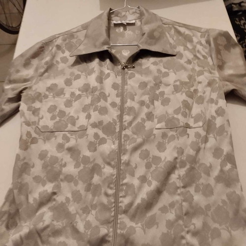Vintage silver short-sleeve jacket size L used with gift earrings