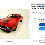  LIMITED 1969 CHEVROLET CAMARO YENKO SC / GMP LIMITED EDITION / 1:18 - RED / DIECAST