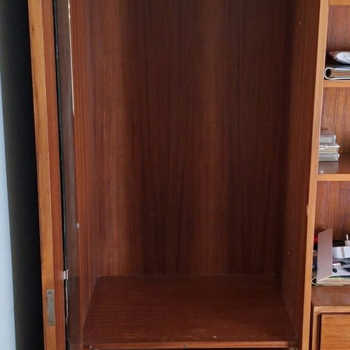 Vintage teak wood single-door wardrobe like new