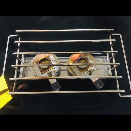 Fondue Bourguignonne device used, steel, Swiss origin
