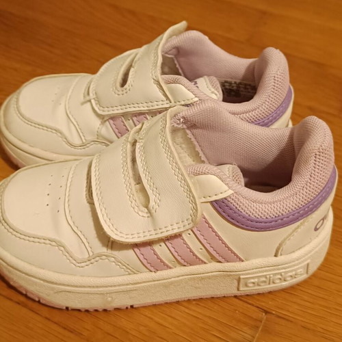 Adidas kids sports shoes size 25 like new, white and pink