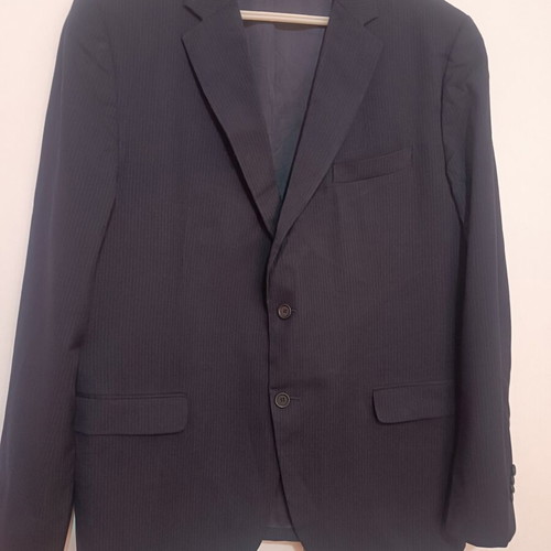Massimo Dutti men's black jacket with subtle stripe