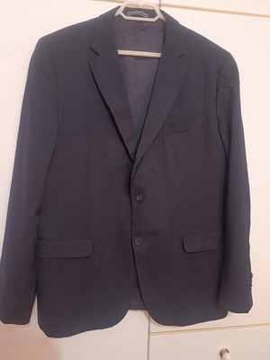Massimo Dutti men's black jacket with subtle stripe