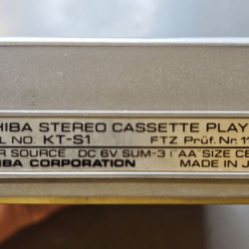 Toshiba KT-S1 Walkman cassette player with FM radio used