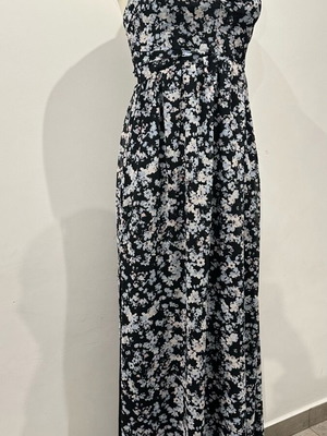 Bershka maxi dress new, black and white, size S