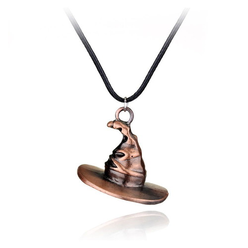 Harry Potter Sorting Hat Necklace like new, vintage bronze finish
