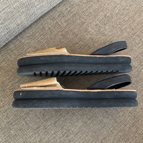 Popa sandals used, size 40, black and beige
