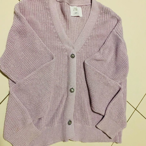 Zara cotton lilac cardigan new for 14-year-old girl