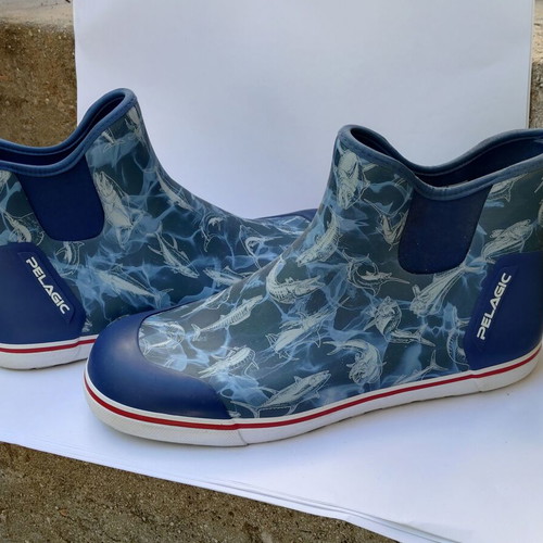 Pelagic Pursuit Deck Boots size 47, waterproof fishing and boat shoes