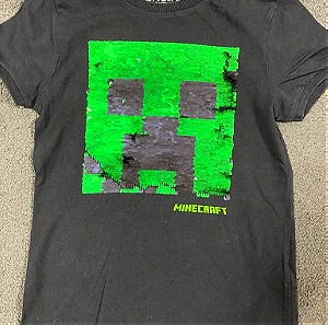 Minecraft - παιδικό t-shirt με 'λέπια' 2 όψεων - 6-7 ετών