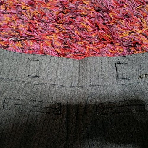 BSB gray vintage pants with thin stripes, fitted, like new, size 38
