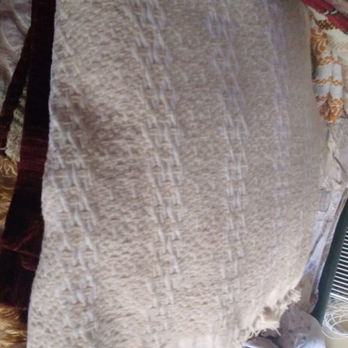 Vintage handwoven blanket or bedspread