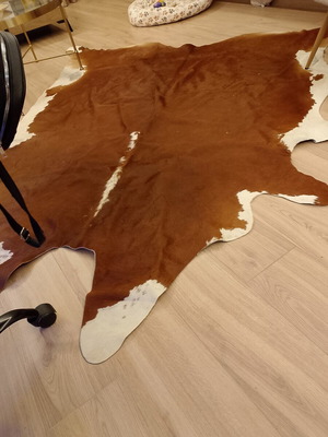 Real leather rug