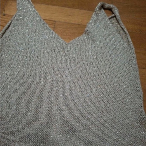 Maxi gold dress with glitter, one size, like new