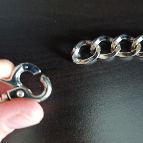 Metal Chain Belt silver, length 110 cm, new