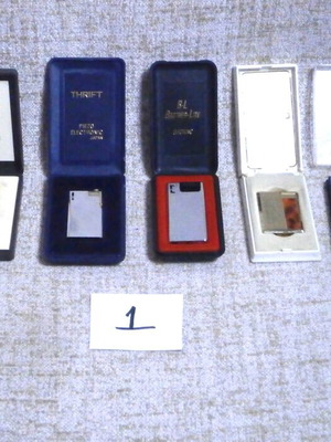 Αναπτήρες αερίου καινούργιοι vintage με κουτί, πακέτο 7 τεμ.