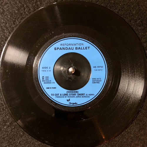 Spandau Ballet To Cut A Long Story Short 7" vinyl single used, pop