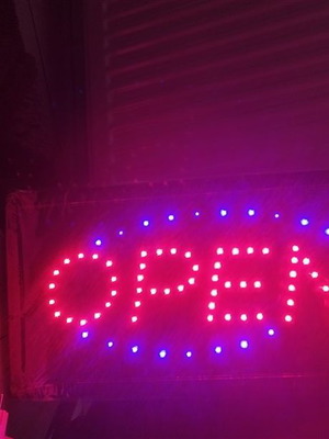 OPEN φωτεινές πινακίδες LED καινούριες στη συσκευασία