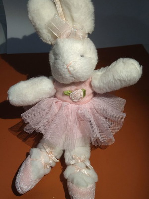 Plush ballerina doll small, length 25cm
