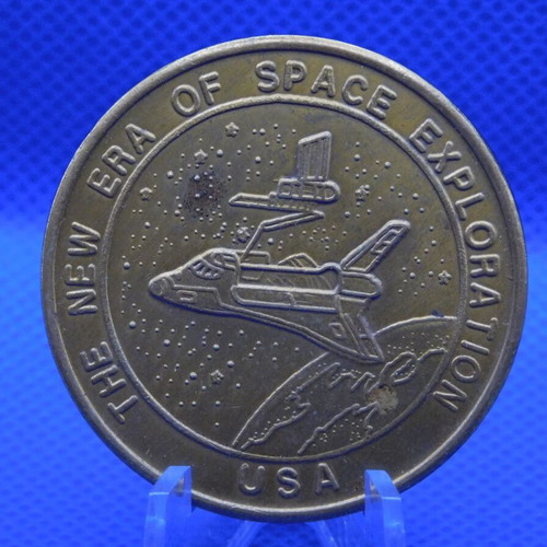 Commemorative metal token with space shuttle, USA