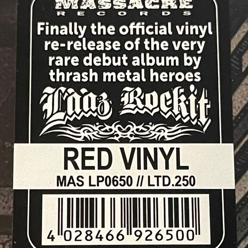 Laaz Rockit City's Gonna Burn 2026 limited edition red vinyl LP