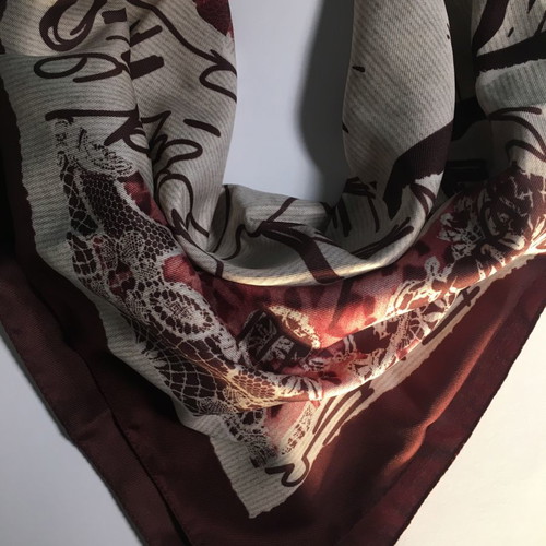 MadHat scarf new, bordeaux with patterns